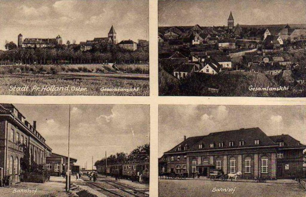 fot. nieznany 
Dwa widoki na dworzec kolejowy. Obraz