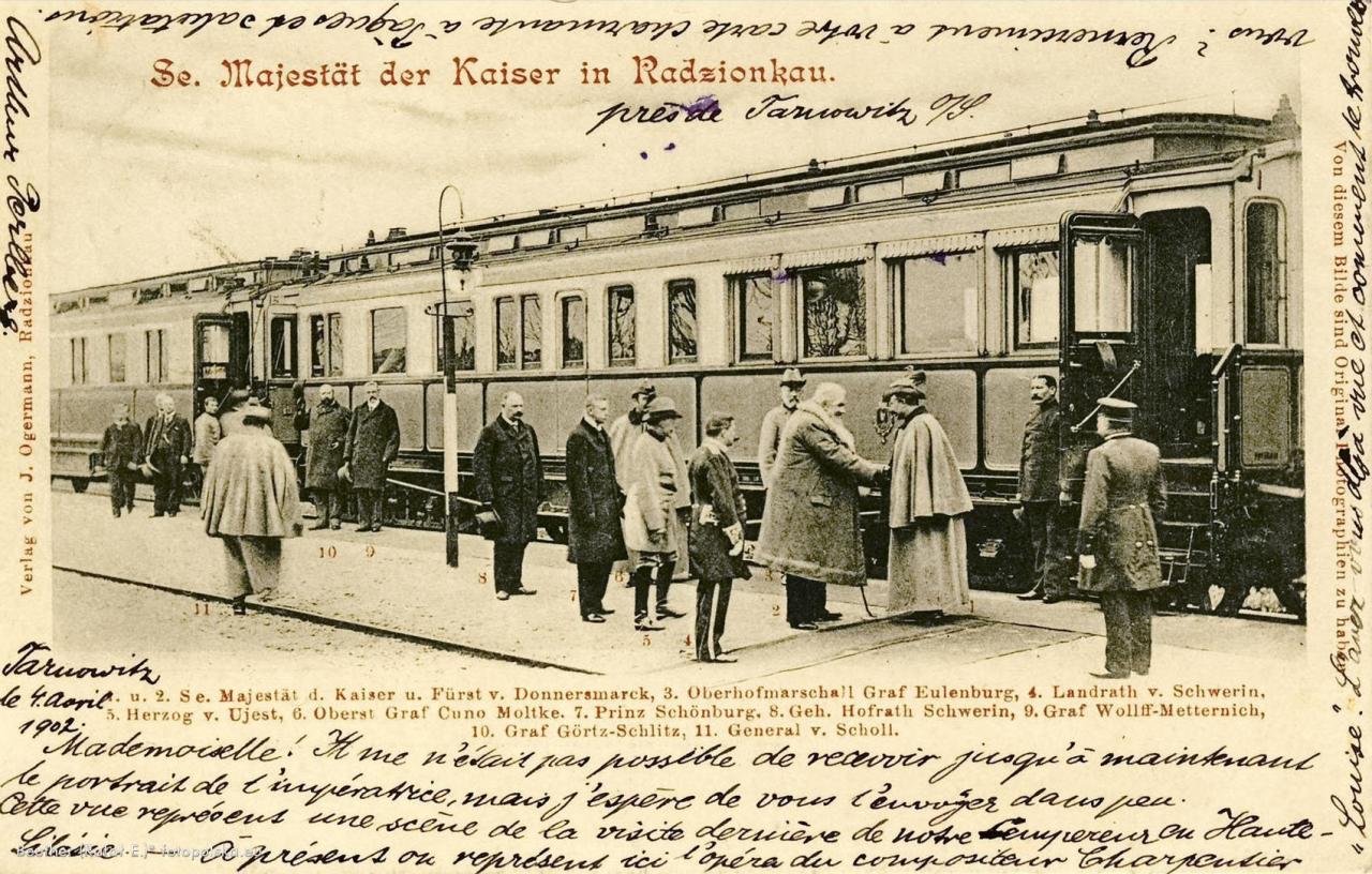 fot. nieznany 
Stara pocztówka. Kaiser na stacji w Radzionkowie. Obraz