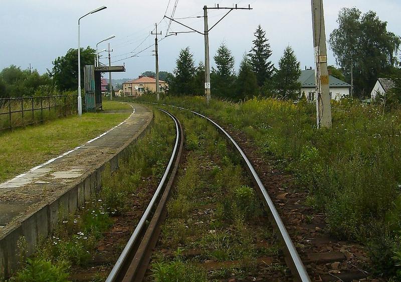 fot. Serg 
Przystanek Libusza - 24,2 km. Łuk toru w kierunku Biecza/Jasła. Obraz