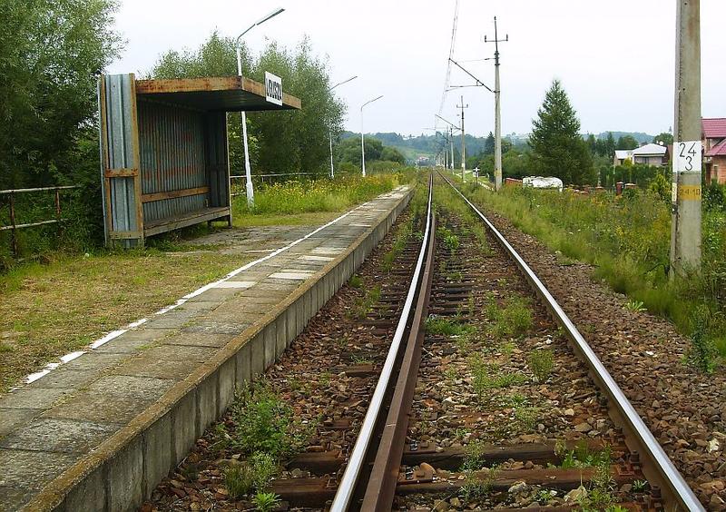 fot. Serg 
Libusza - przystanek kolejowy - 24,3 km. Widok w kierunku Biecza/Jasła. Obraz