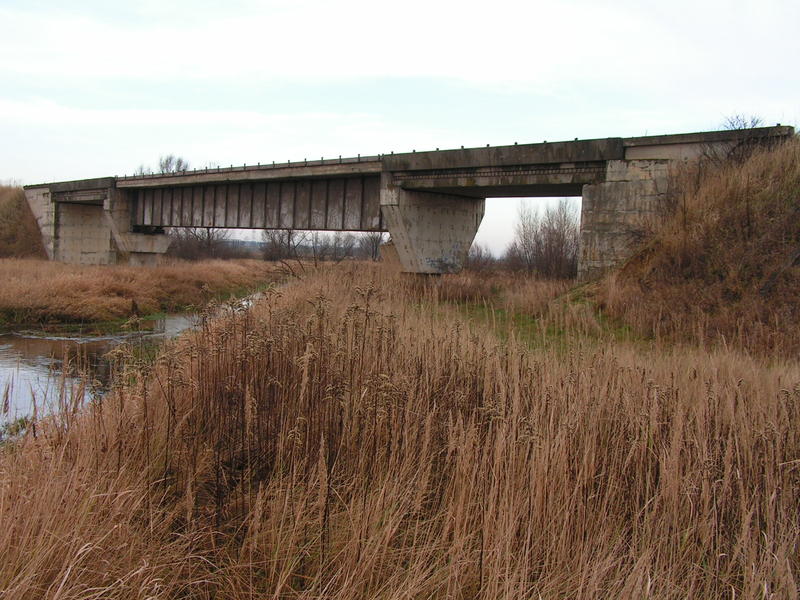 fot. Przemysław Więcek 
Trzyprzęsłowy most nad Trześniówką. 77m długości. W lewo Machów, w prawo Jeziórko. 2,6 km. Obraz