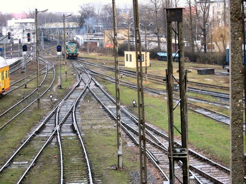 fot. StormerDSR 
Widok z kładki na torowisko przy Obraz
