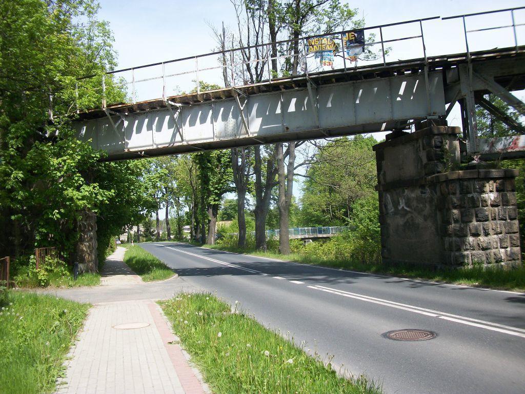 fot. Krzysztof Brankowski 
Wiadukt nad drogą wojewódzką nr 358 w Orłowicach. Widok w kierunku północnym; w lewo Mirsk, w prawo Świeradów Zdrój. Obraz
