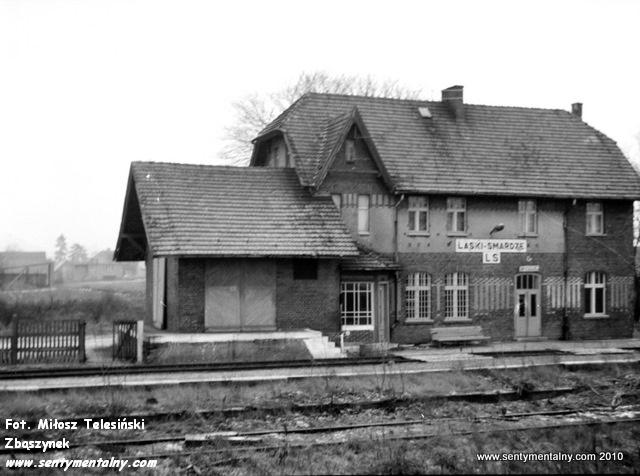 fot. Miłosz Telesiński - Zbąszynek 
Stacja Laski Smardze w dniu 23.02.1990 roku. Obraz