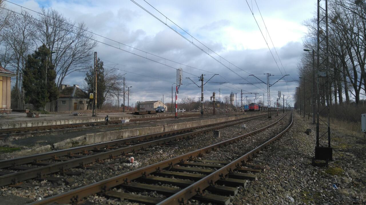 fot. Michał Sosnowski 
Widok na perony w kierunku Tarczyna/Pilawy (wschód). Obraz