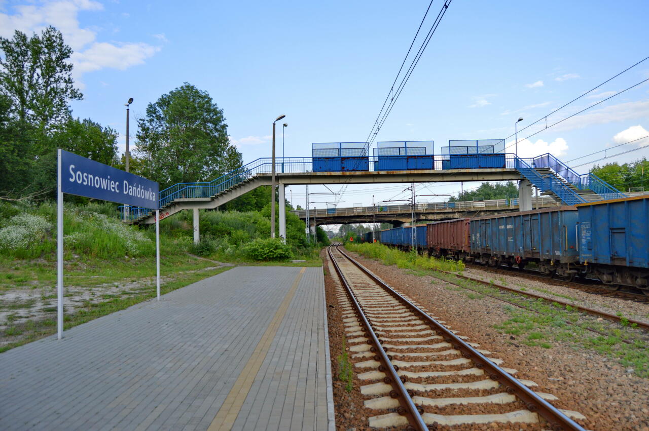 fot. Tomasz 
Sosnowiec Dańdówka, widok z peronu 1 w kierunku Tunelu. Obraz
