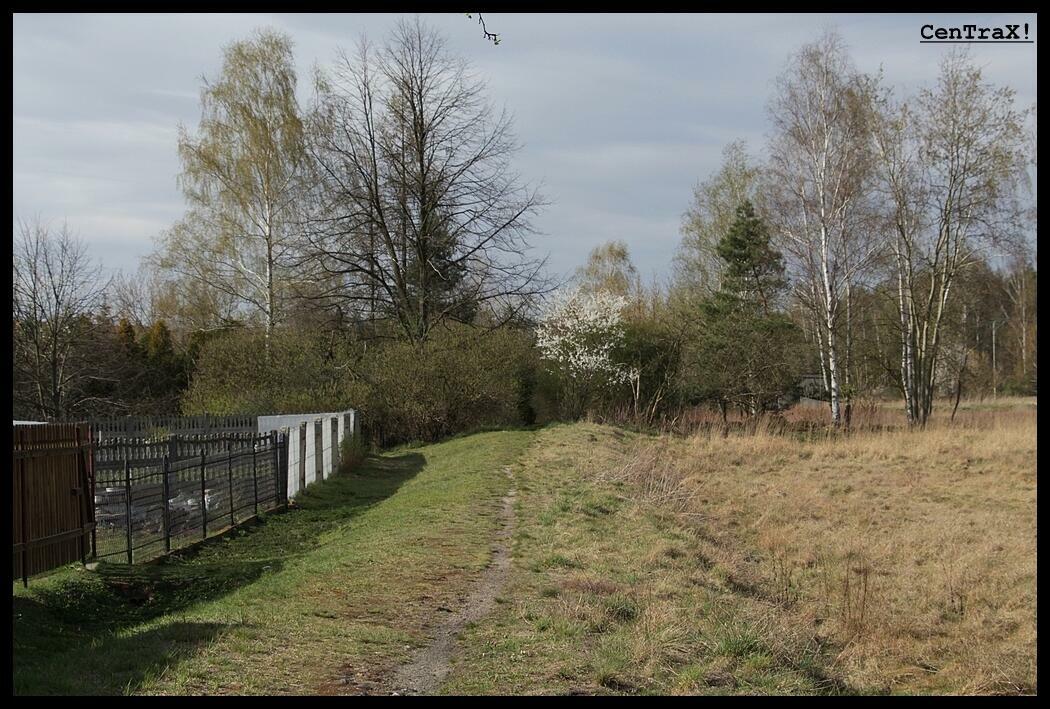 fot. Damian Stupień 
Nasyp bocznicy w kierunku dawnej Huty Fryderyk (Friedrichshütte). Widok w kierunku zachodnim. Obraz