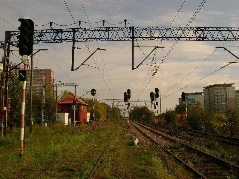 fot. Michał Niecikowski 
Nowe (jak na razie pokasowane) i stare semafory świetlne - czyżby linia powoli wracała do dawnego życia? Widok w kierunku Trzebieży. Obraz