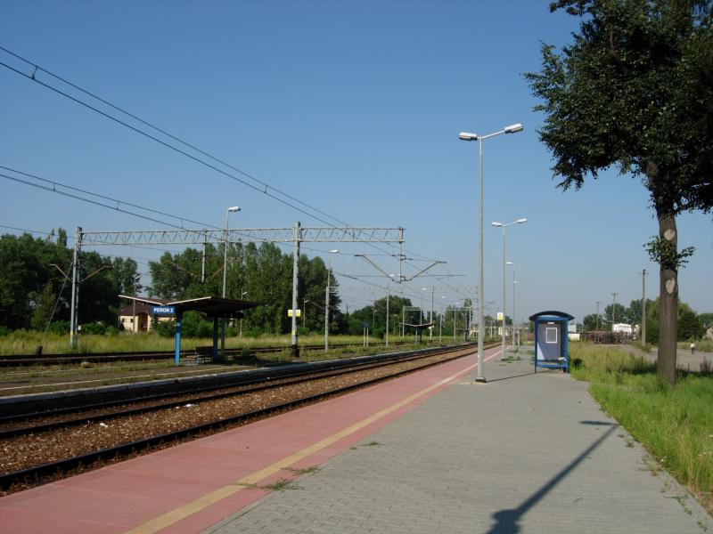 fot. Bartek Jaszczur 
PKP Skawina. Widok z peronu nr 1 w kierunku wschodnim (Kraków). Obraz